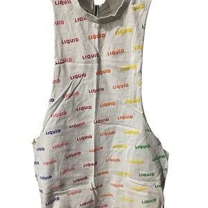 Cut off Team Liquid Multicolor Logo Print Sleeveless Top